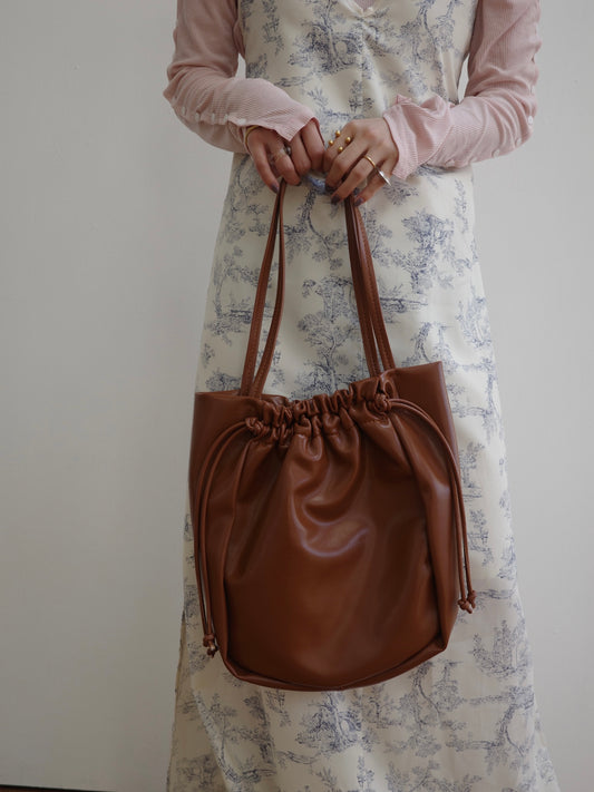 vegan leather gather bag