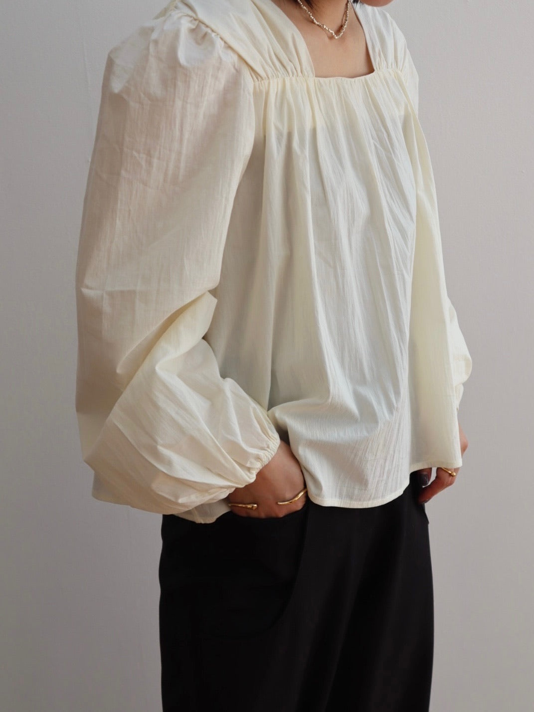 square neck blouse