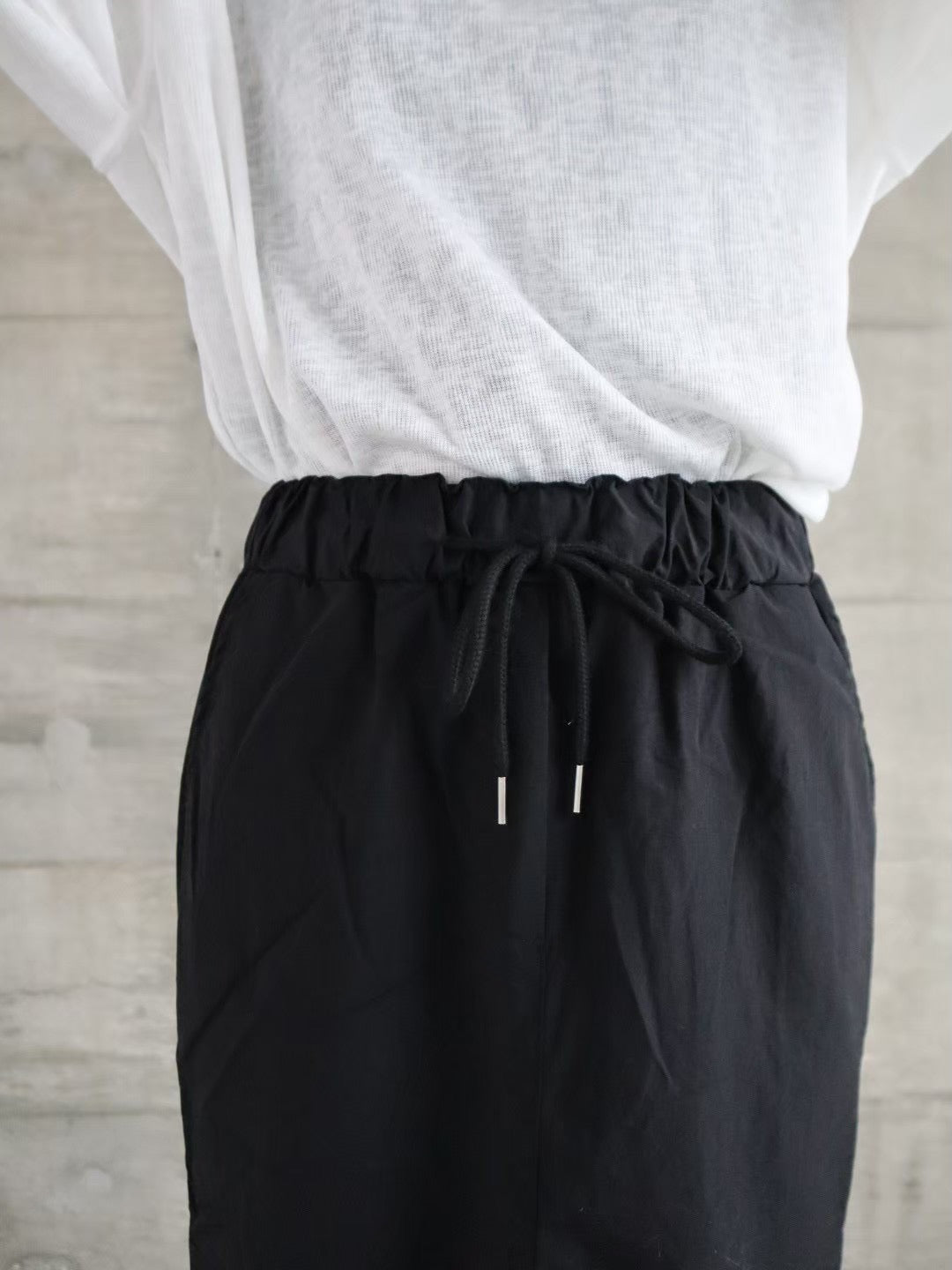 drawstring cargo skirt