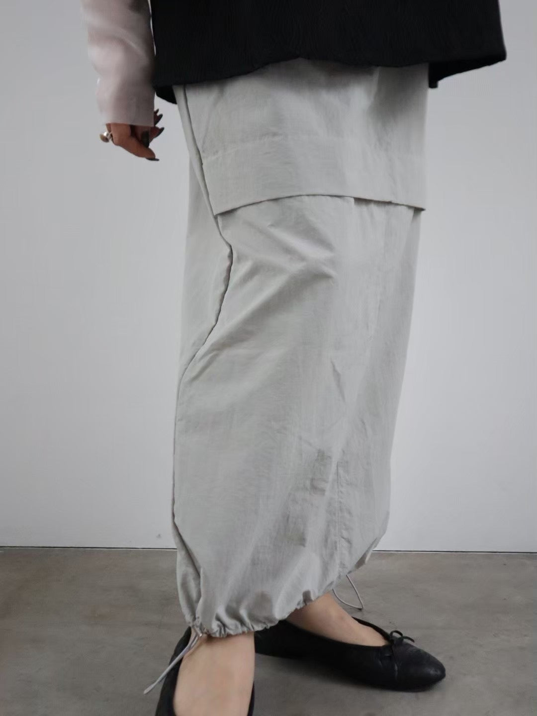 drawstring cargo skirt