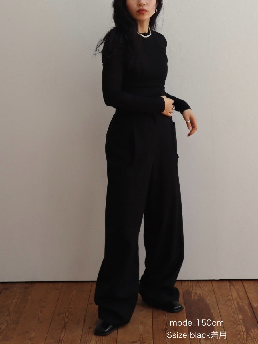 double pocket wide pants