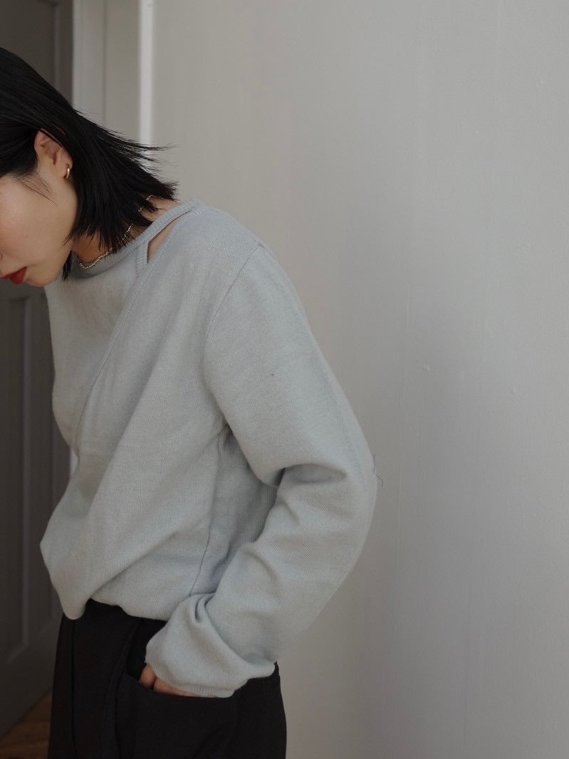 asymmetry knit sweater