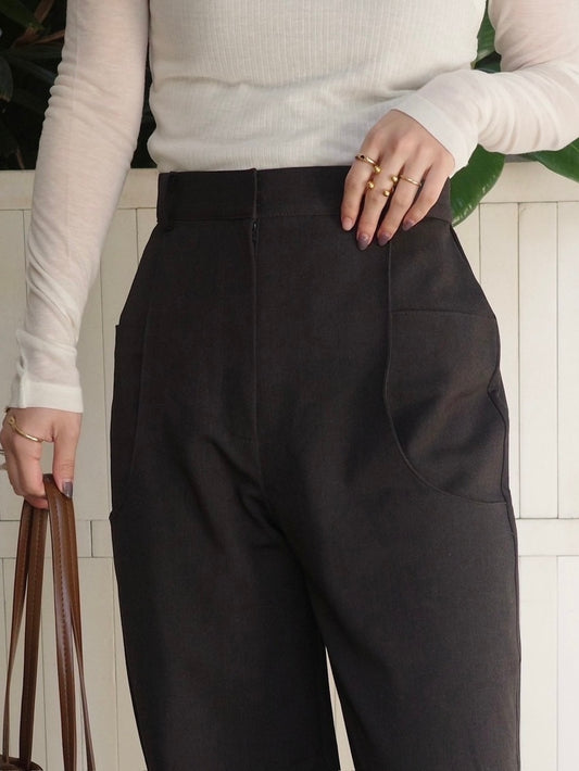 double pocket wide pants