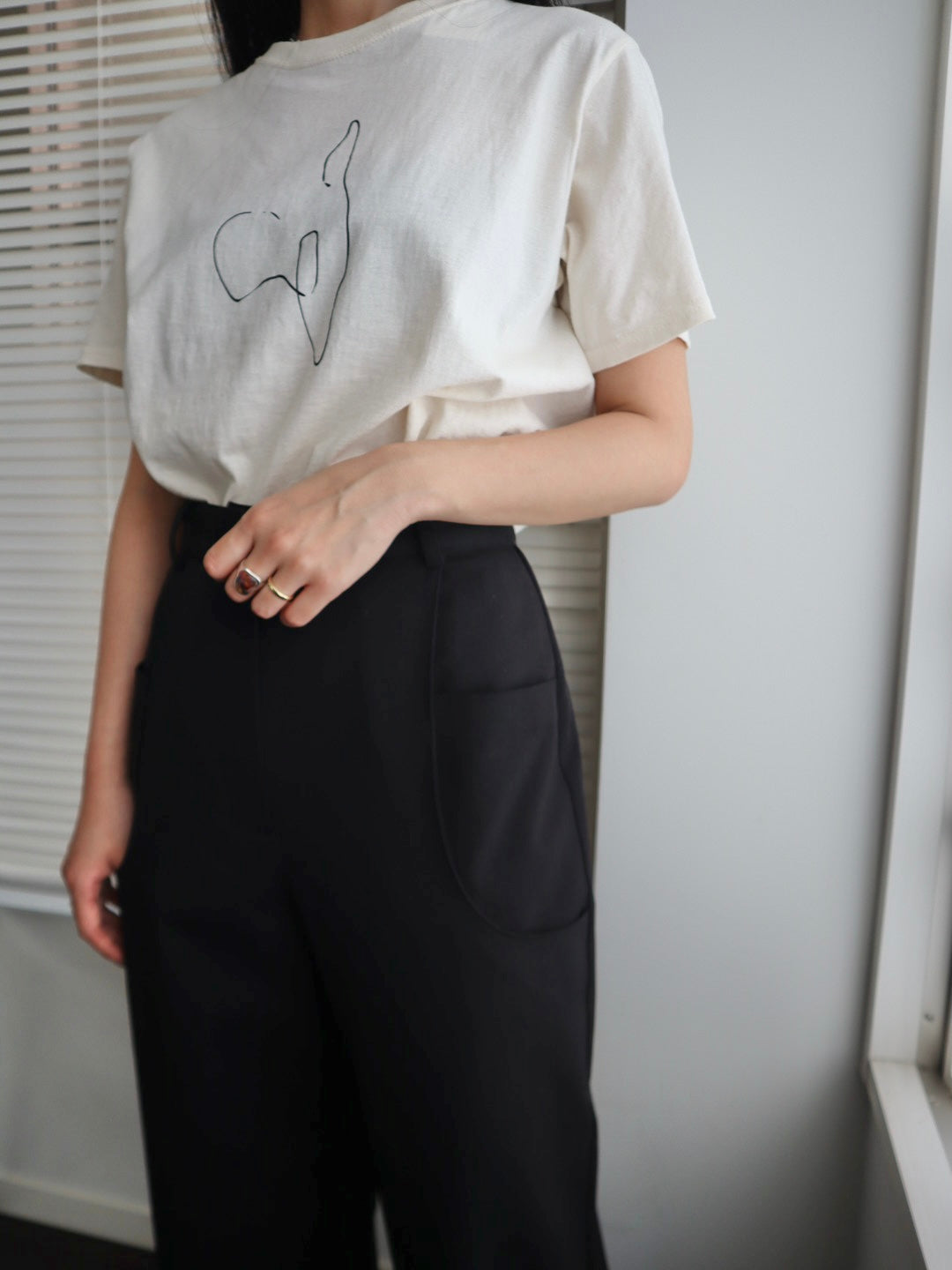 double pocket wide pants