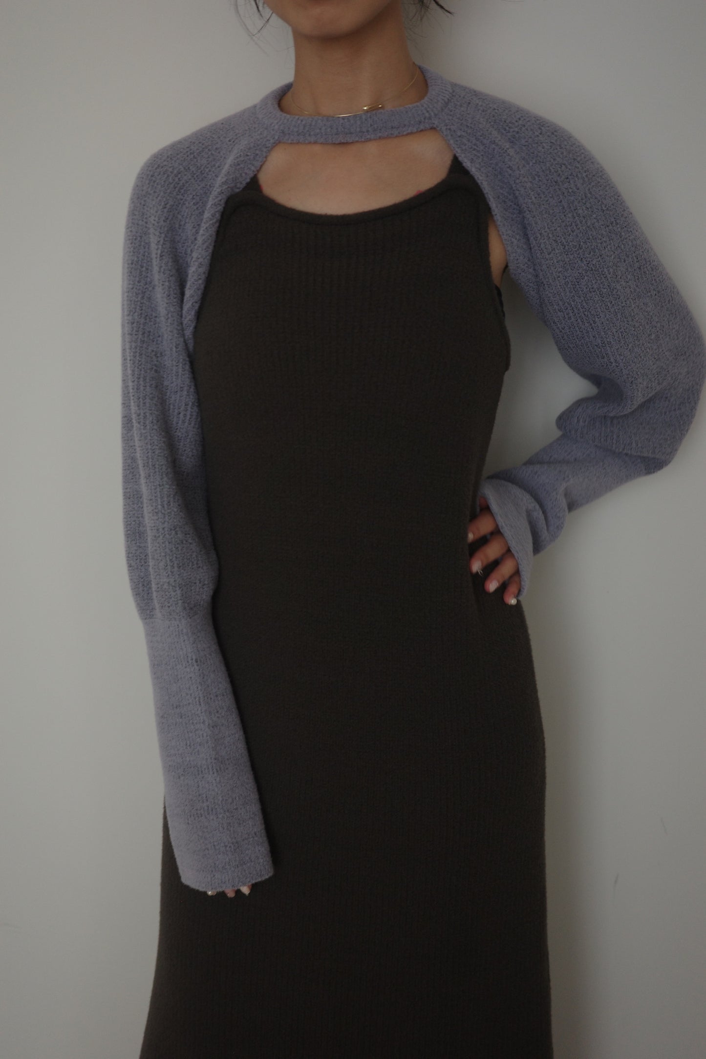 long knit camisole onepiece