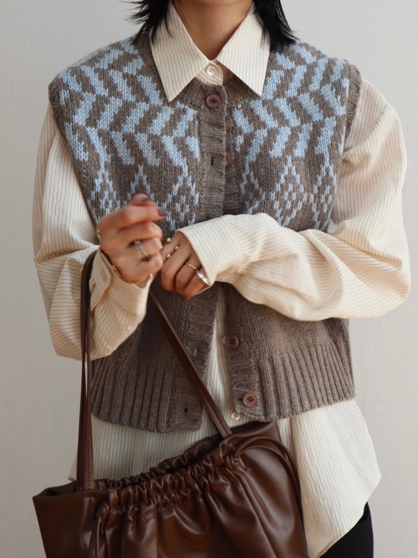 design short knit vest