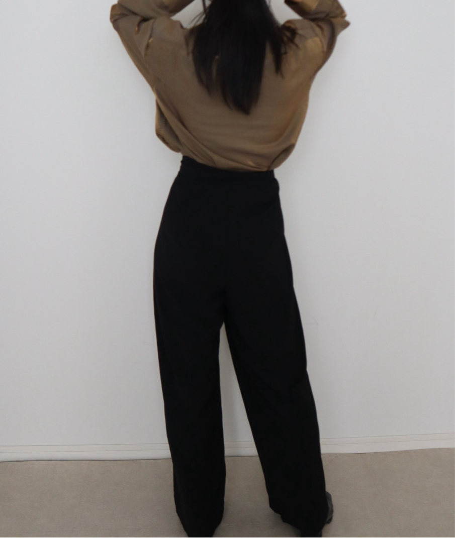 waist wrap wide pants