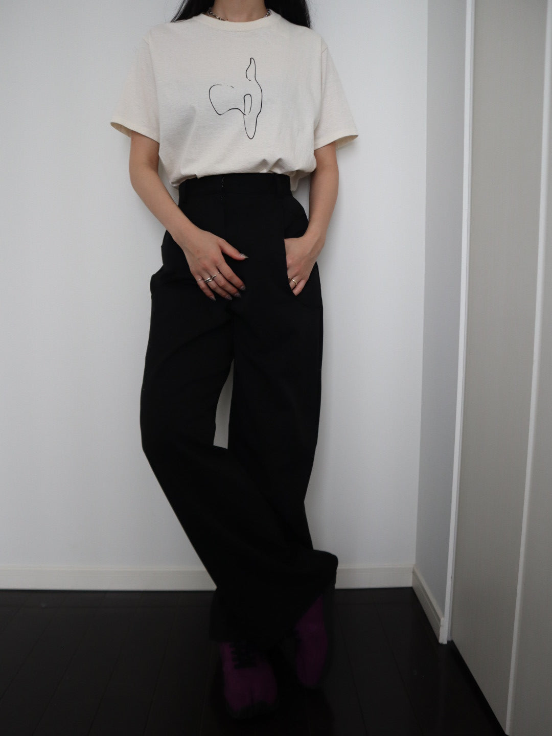 double pocket wide pants