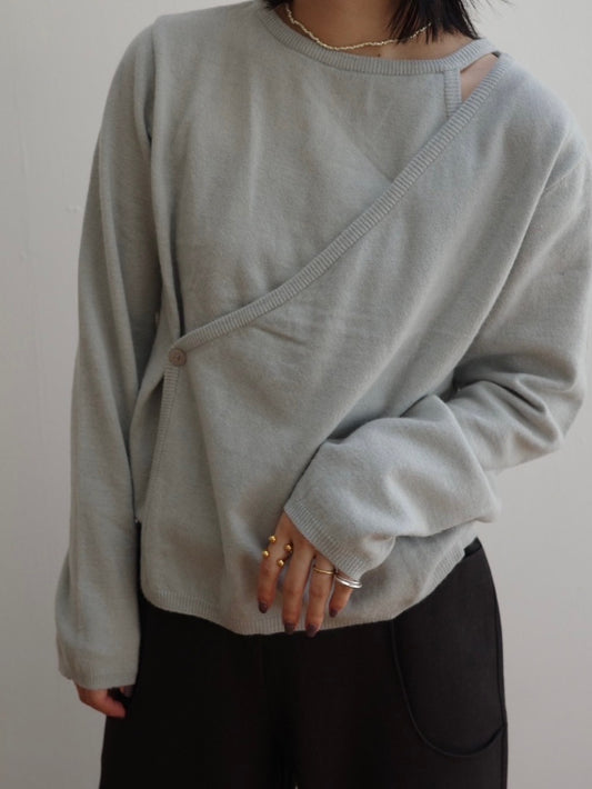 asymmetry knit sweater