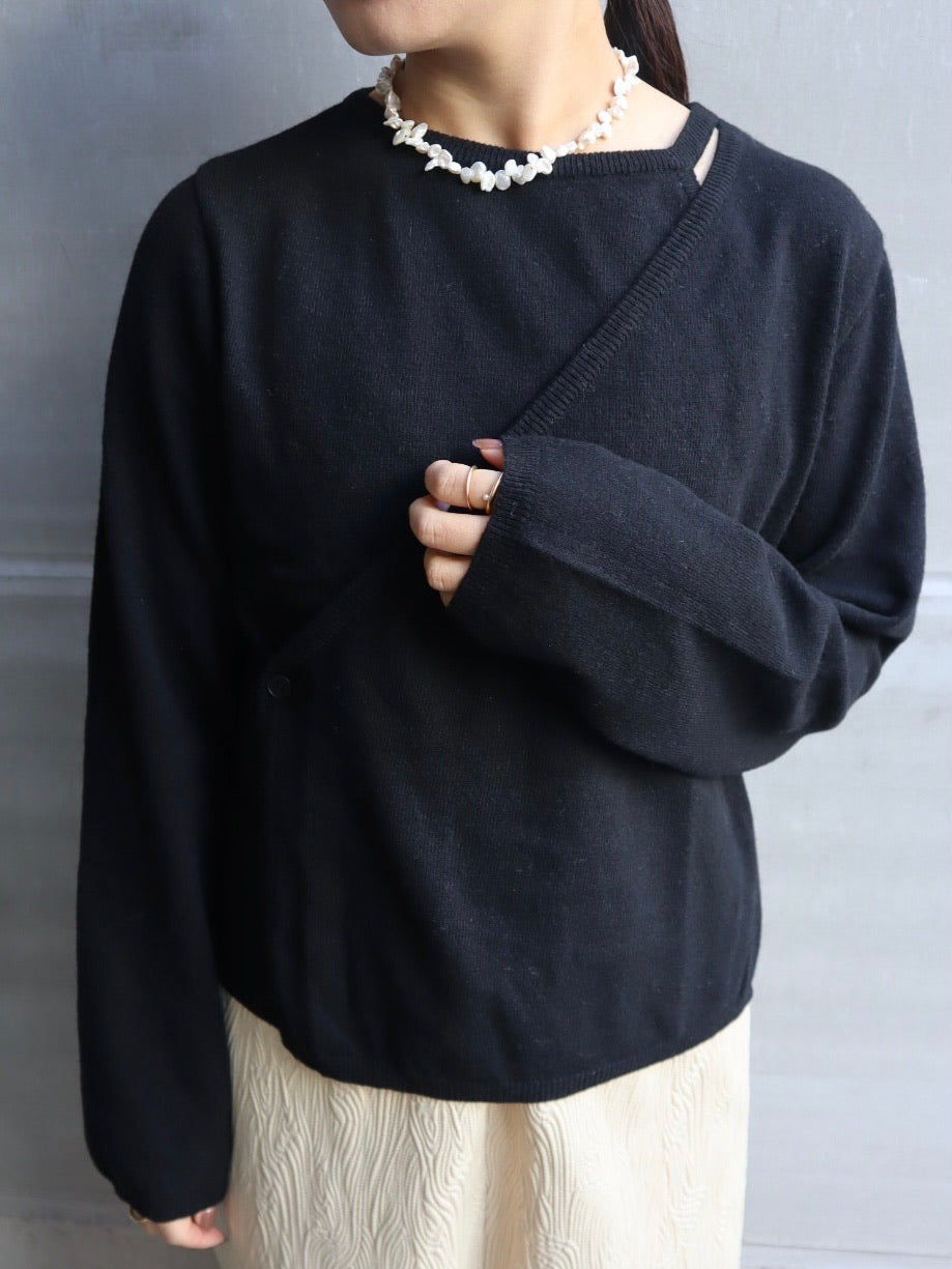 asymmetry knit sweater